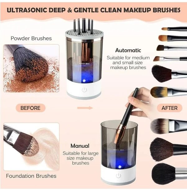 Automatic Brush Cleaner Electric Makeup Brush Cleaning Machine Fast Clean Dryer - B E A U T Y P R E M I U M